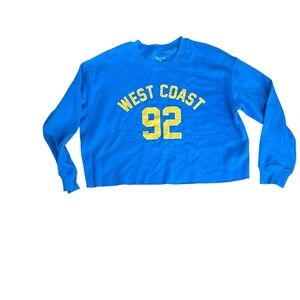 Zoe + Liv Blue and Yellow West Coast 92 Sweatshirt